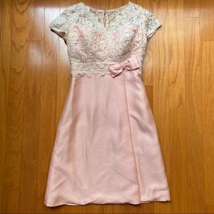 Vintage 1960’s lace embellished silk sheath dress